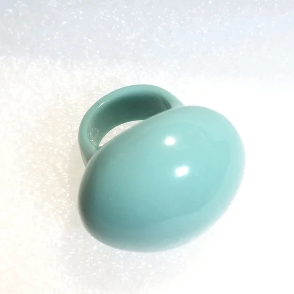Seafoam Green Resin Mushroom Ring Size 8.5 - Picture 7 of 11